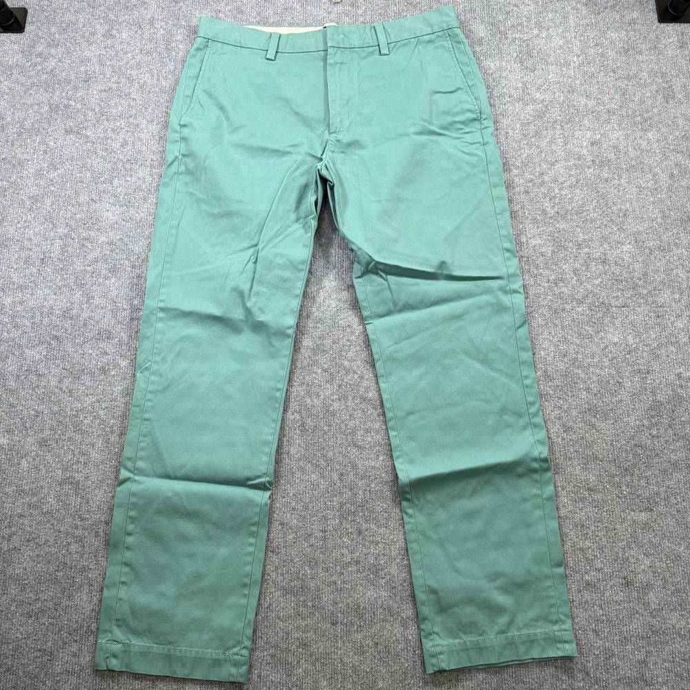 Banana Republic Emerson Chino Men's 33x32 Green Pants 100% Cotton Straight